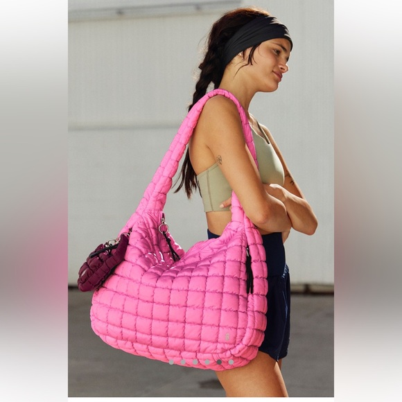Free People Handbags - Free People Pink Quilted Bag